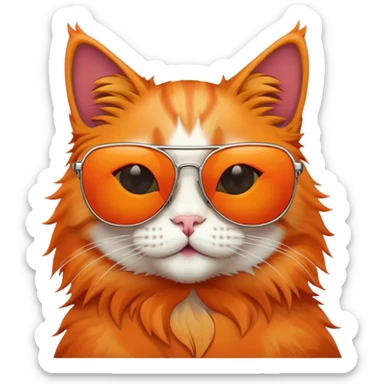 Cat with sunglasses sticker