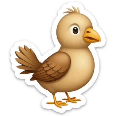 Crée un emoji de l'oiseau de la paille en queue, dans le style de cet emoji 𓆤 sticker