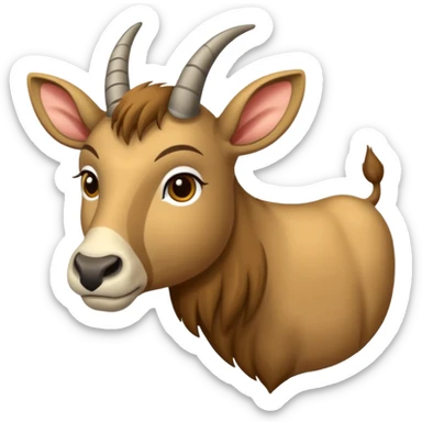 Slede getrokken door een eland sticker