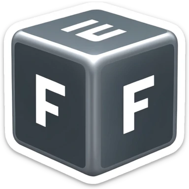 cube with F11# letters on it sticker