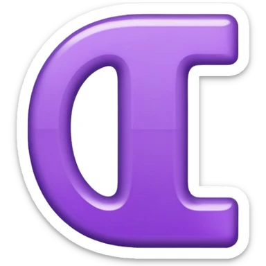 purple capital letter T alphabet sticker