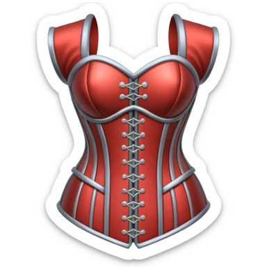 heavy corset armor modern silver sticker