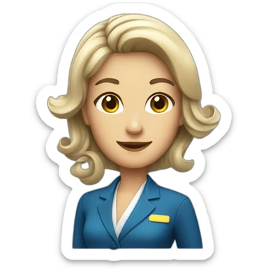stewardess sticker