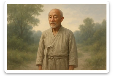 oldiga qarab turgan odamni tasvirlb ber sticker