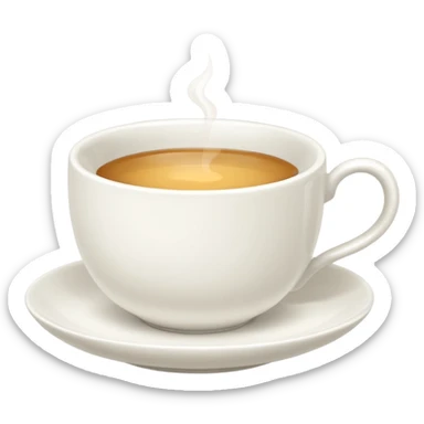 Te  taza blanca sticker