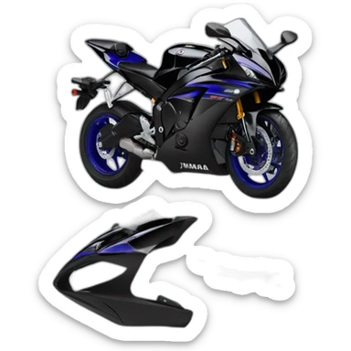 Black yamaha yzf r7 sticker