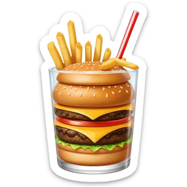 junk food, burger, soda,etc sticker