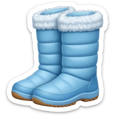 baby blue snow boots sticker