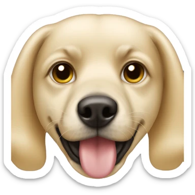 blonde dog spotted muzzle sticker