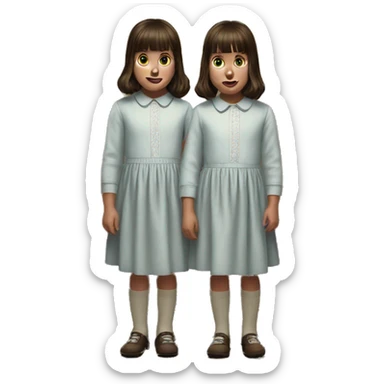 twins girls in the shining film sticker