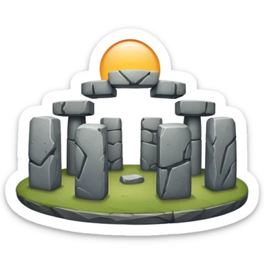 Stone henge emoji in Apple iOS style sticker
