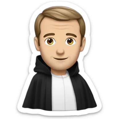 Emmanuel Macron wearing an abaya sticker