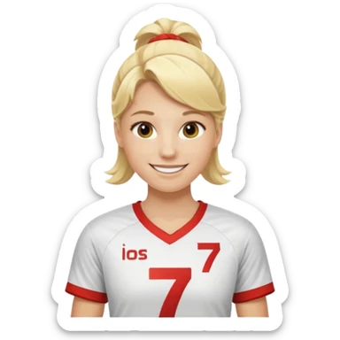 blonde Number 7 Printed Athlete sticker