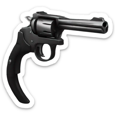 revolver black sticker