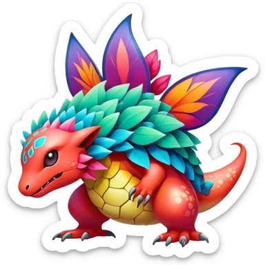Colorful Exotic Pokémon-Fakémon-hybrid-creature (full body) sticker