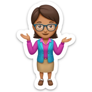 kinder teacher full body sticker