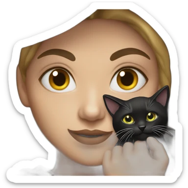 Witch with black cat sticker