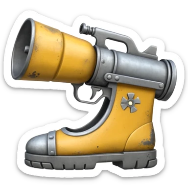 Minigun Thrown Slipper sticker
