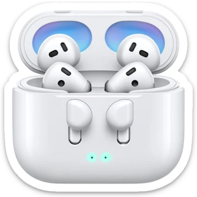 airpods max in white with bows sticker