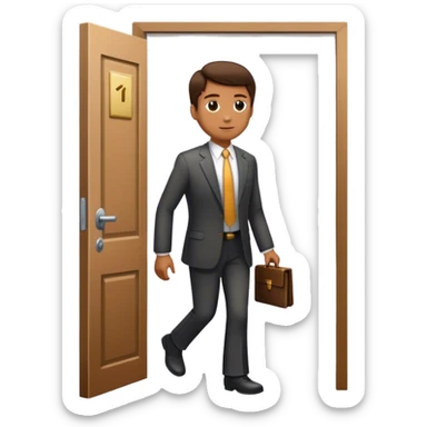 The lawyer who walked into the light door sticker