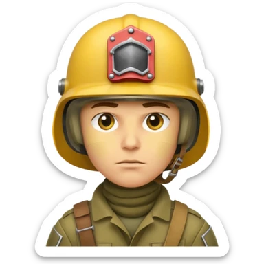 Soldier just face no body generic yellow skin with a gunner helmet that has NO FUCKING ISIGNIA sticker