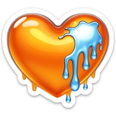 hot melting metal heart shape sticker