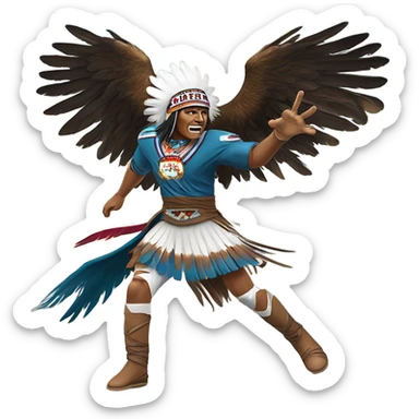 Philadelphia eagle attacking kansas city chief sticker