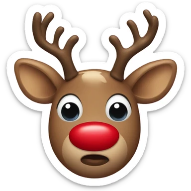 Red Nosed Reindeer sticker