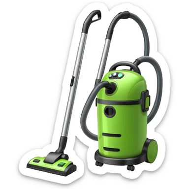 green vacuum cleaner sticker