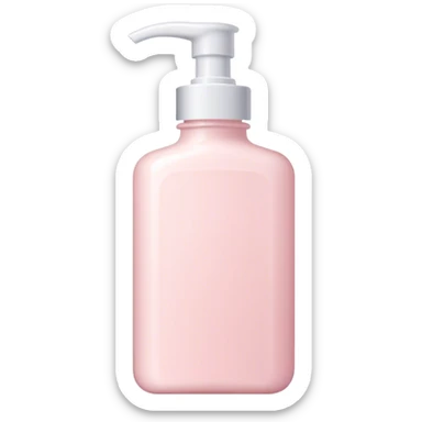 Pale pink lotion bottle sticker