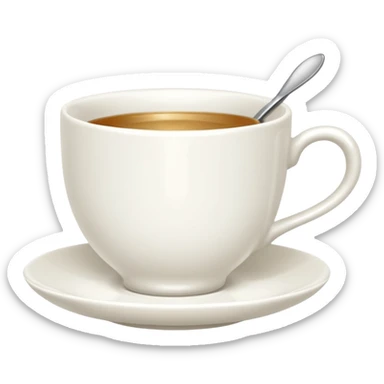 Te  taza blanca sticker