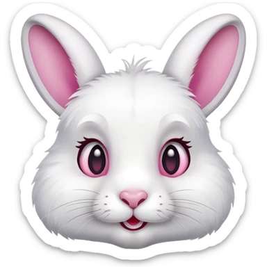 A rabbit with a sly smile sticker