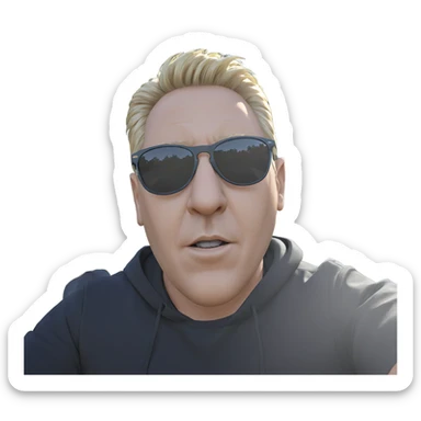 blonde boy outdoors with sunglasses sticker