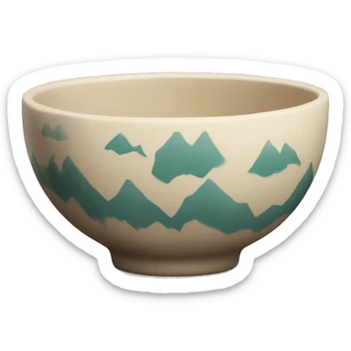 Handmade ceramic bowl sticker