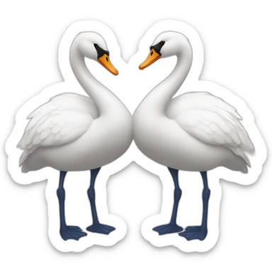 Pareja de cisnes sticker