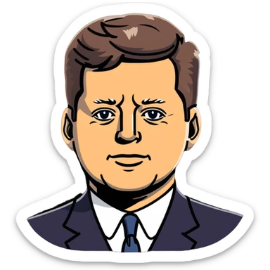 John F. Kennedy presidential portrait sticker