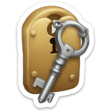 key-and-lock sticker