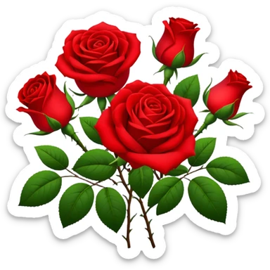 Red roses sticker