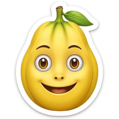 crea un emoji de un guineo tipo ed de pixar  sticker