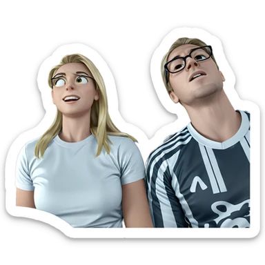 blonde girl in car interior sticker