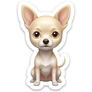 white chihuahua with short hair sticker