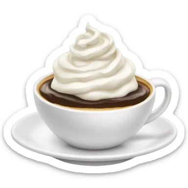 Coffee with whipped cream  sticker