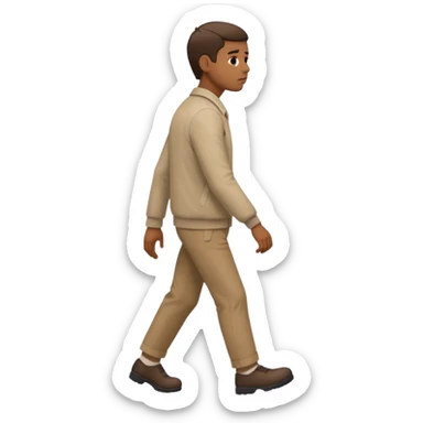 man leaving from conversation  sticker