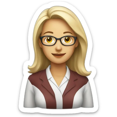 Female professor in sustainable development sticker