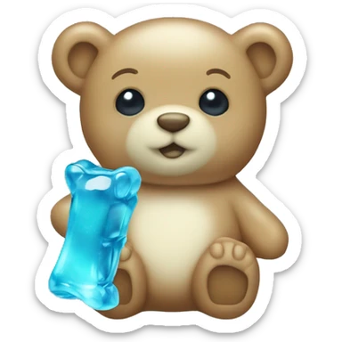 baby blue Gummy bear sticker