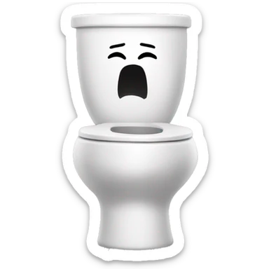 Toilet head call-phone sticker
