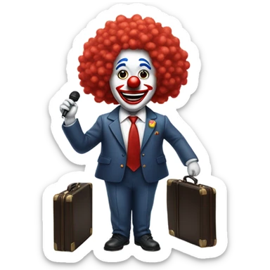 Clown president of the usa sticker