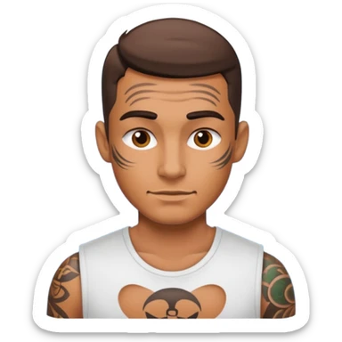 hombre tatuado sticker