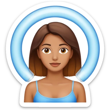 woman doing ozone therapy sticker