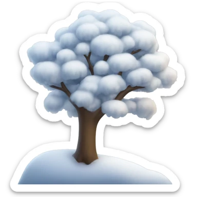 snowy tree sticker